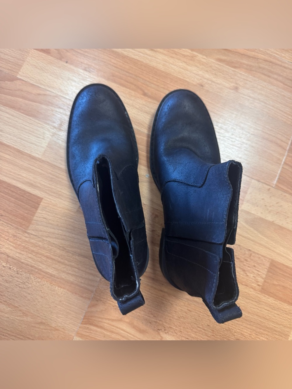 Timberland Mirah Leather Chelsea Ankle Boots 6.5 Round Toe Black - Picture 4 of 9